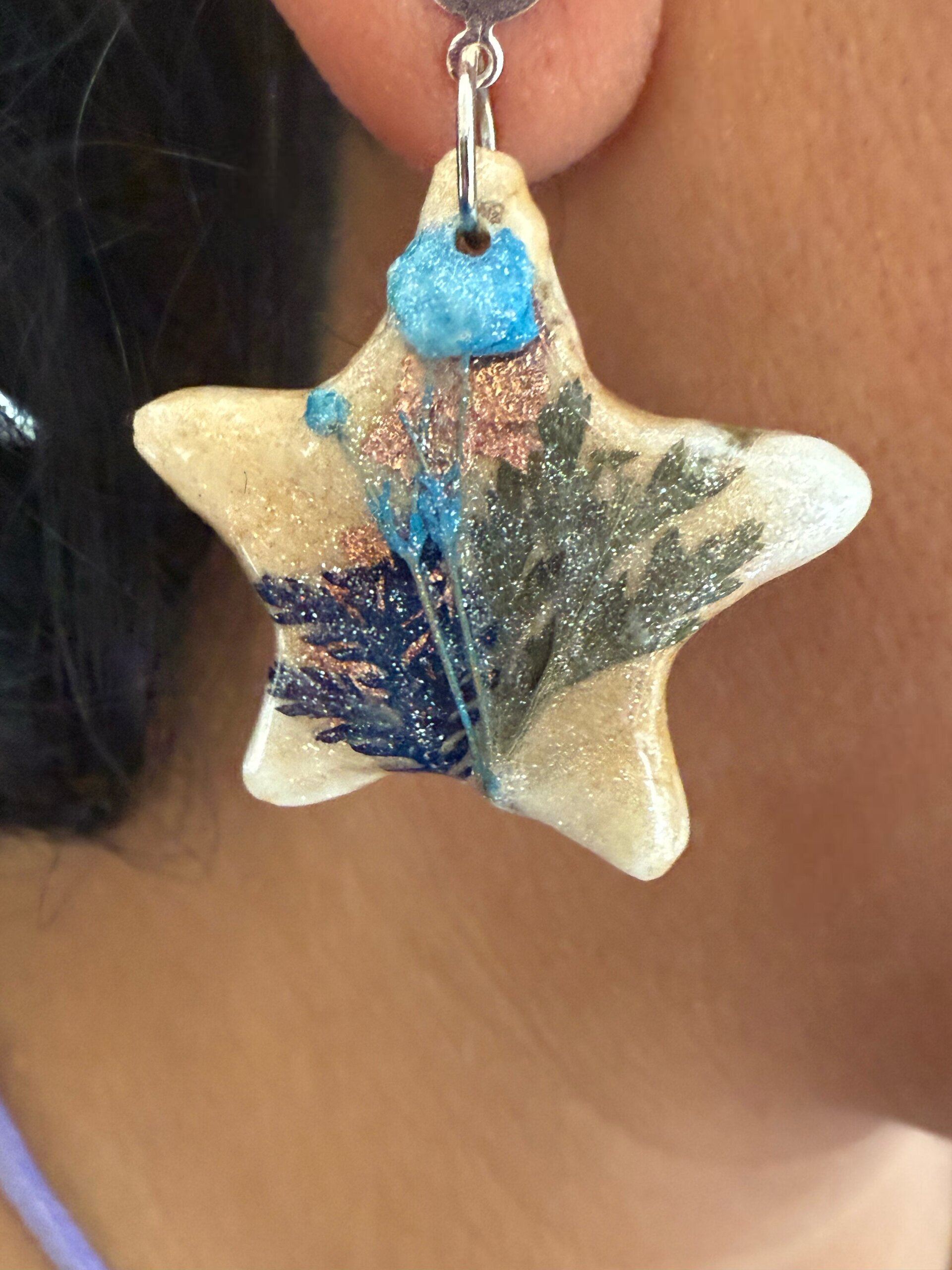 Pendientes duo artesanal | Diseño único hecho a mano - 4