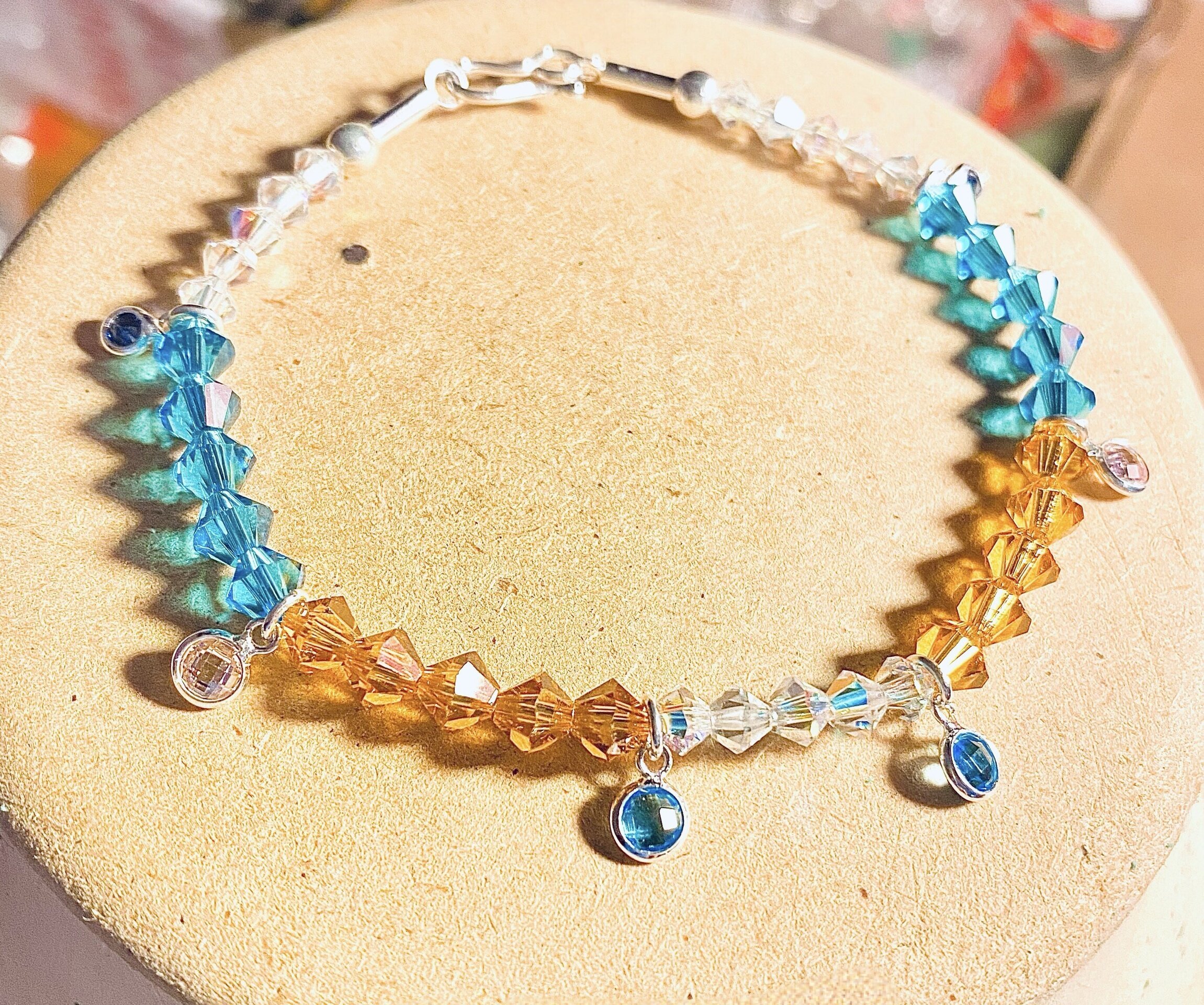 Pulsera de cristales Swarovski y circonitas - 3
