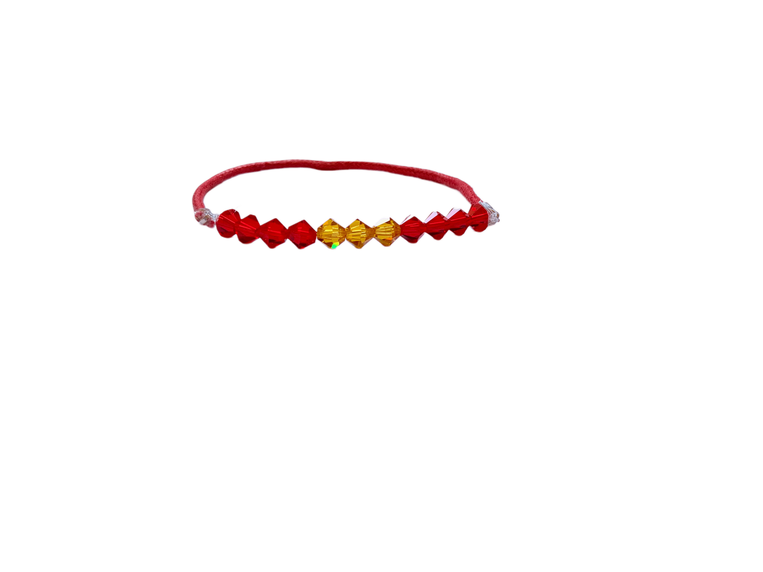 Pulsera de Hilo de Algodón con Cristales Swarovski en Colores de España - 4