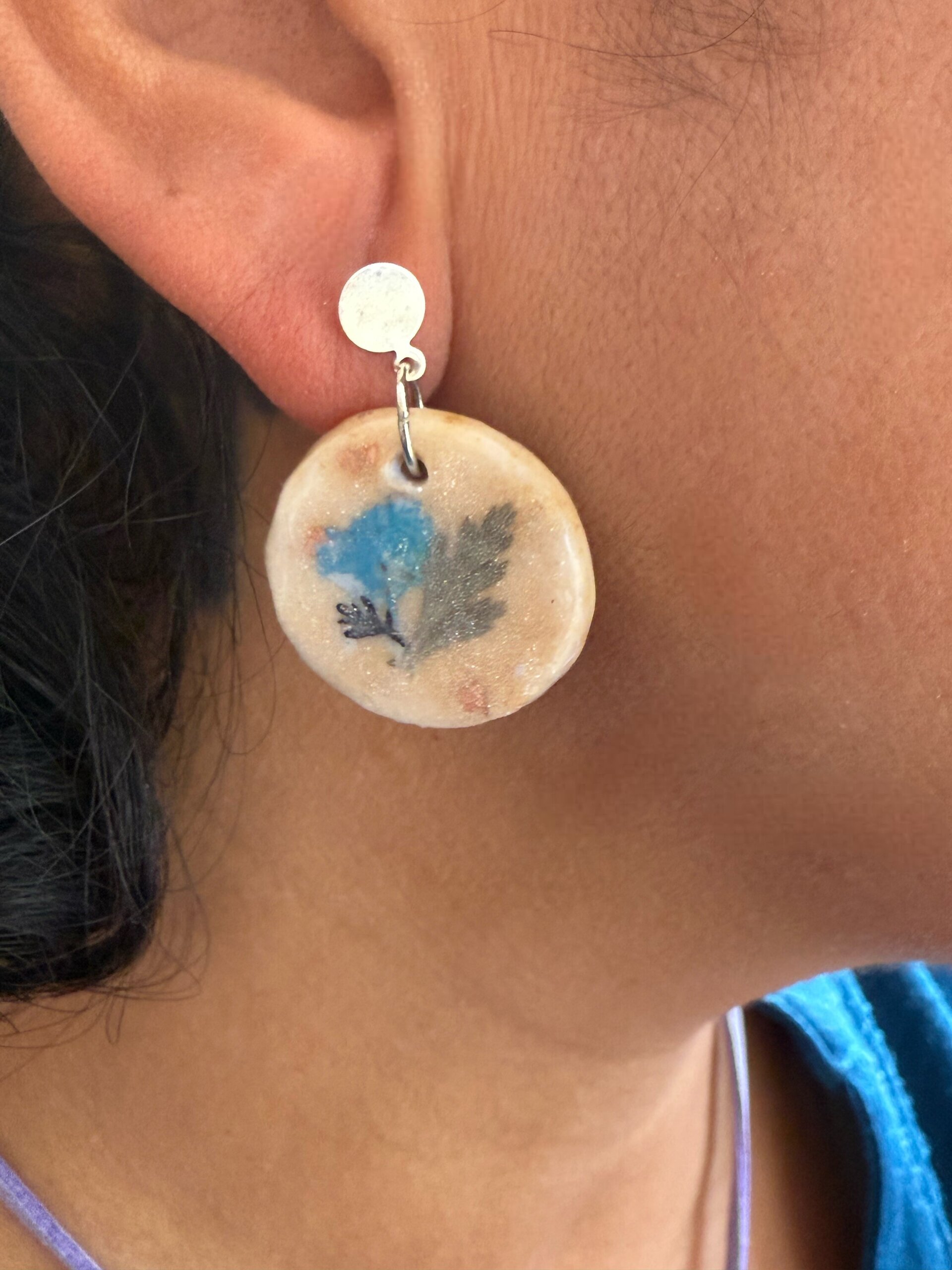 Pendientes duo artesanal | Diseño único hecho a mano - 2