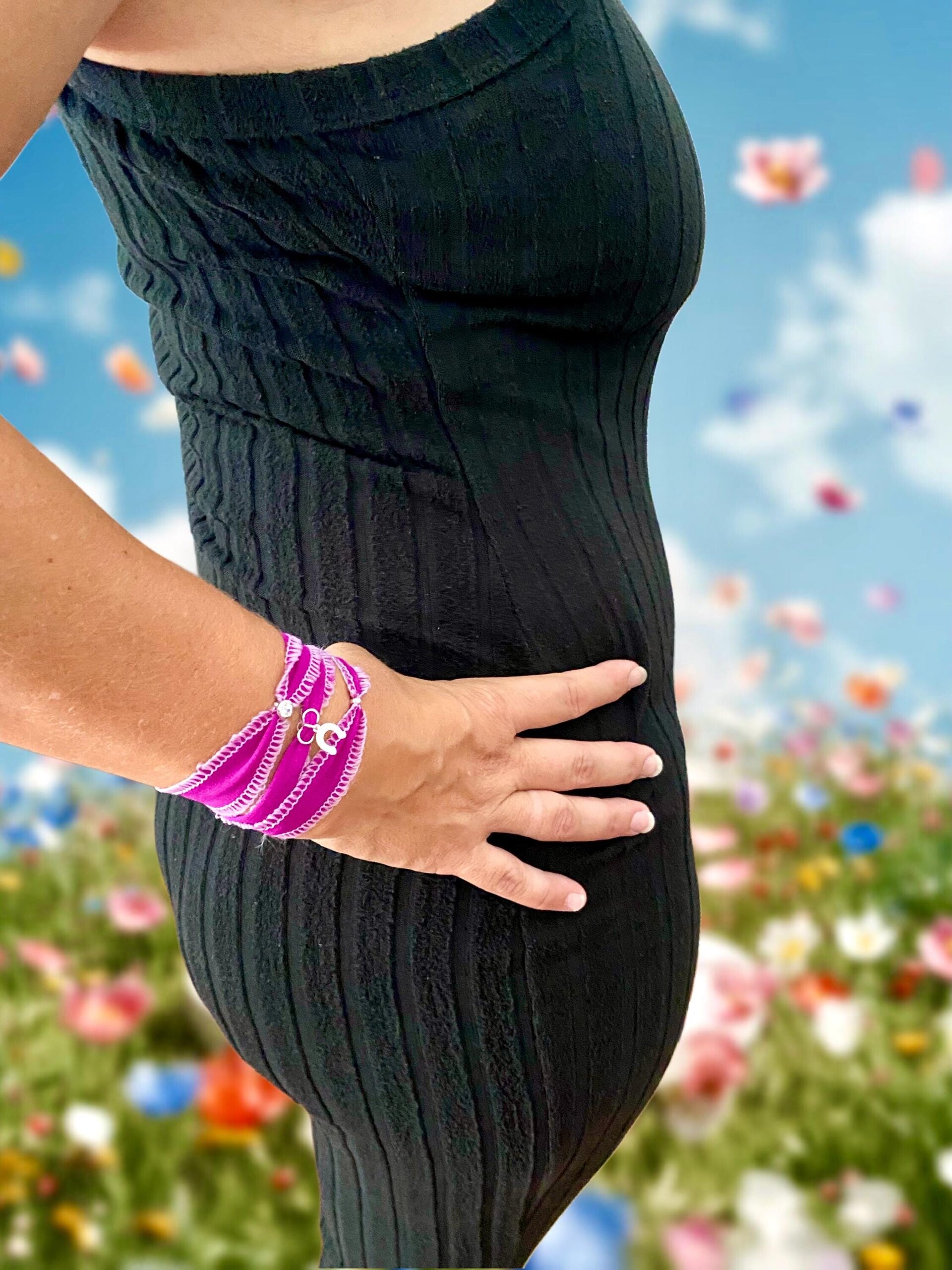 Pulseras de Tela Exclusivas con Circonita, Herradura y Mariposas - 8
