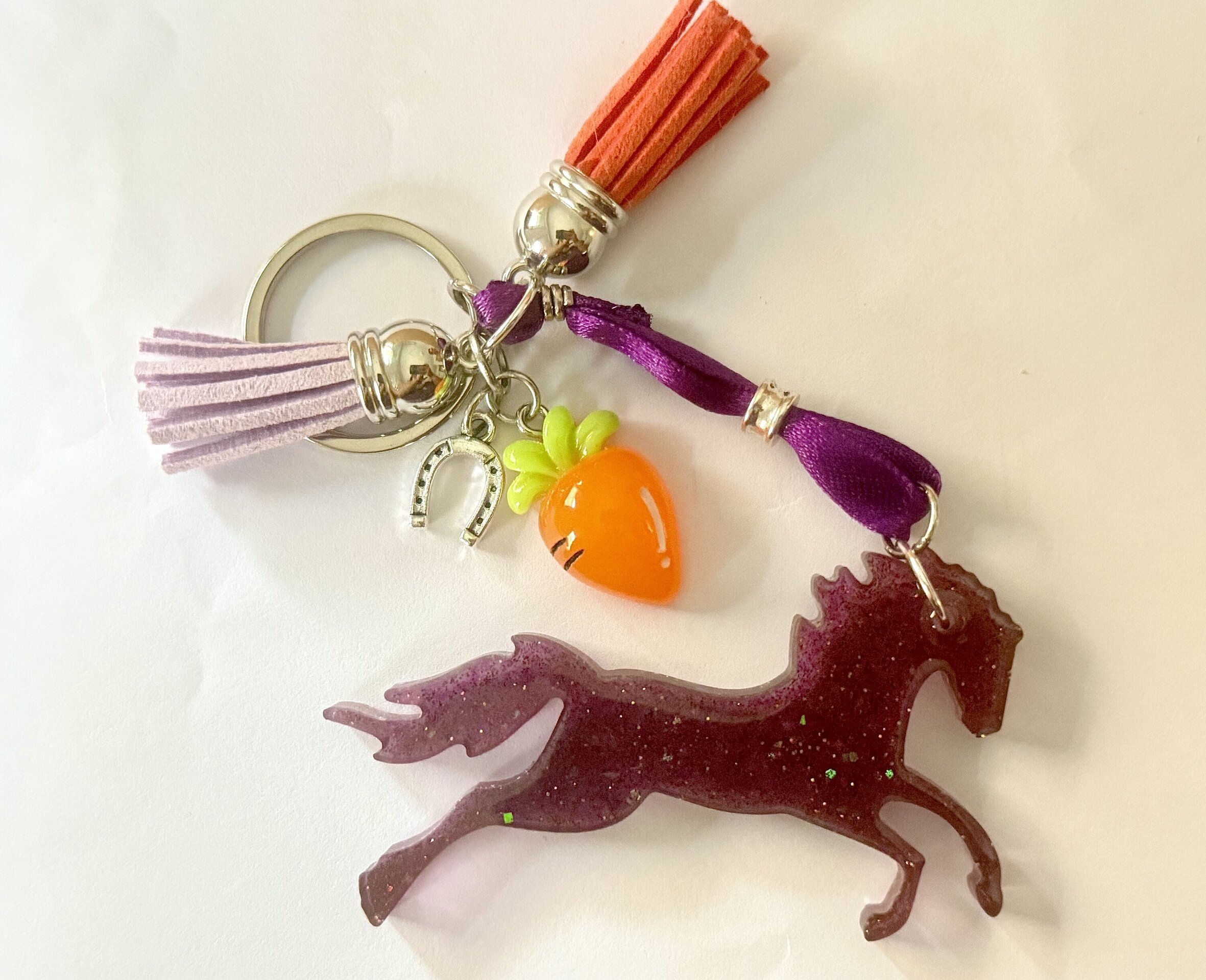 Llaveros de Caballos con Purpurina | Hechos a Mano y Coleccionables - 4