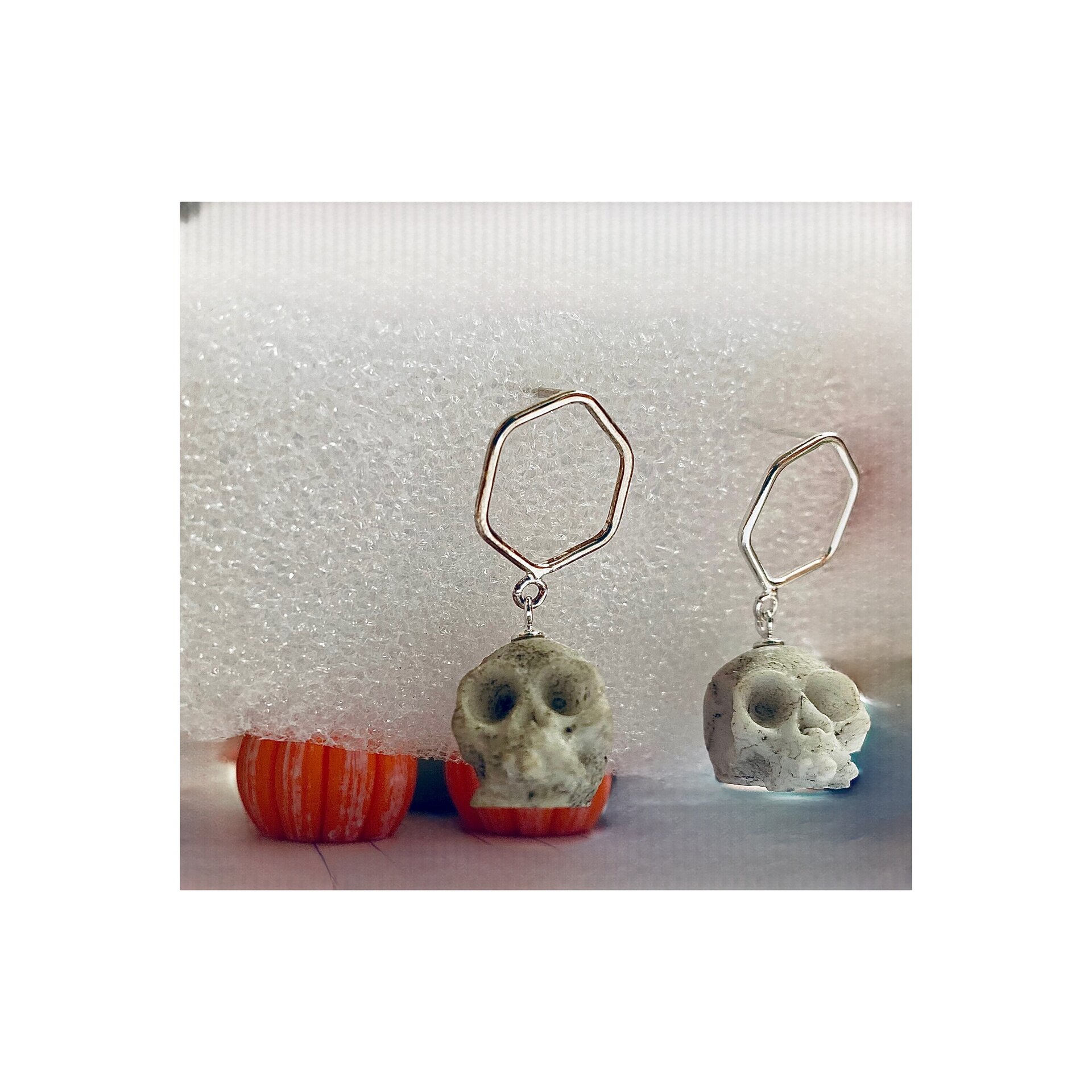 Pendientes de Calaveras para Halloween, estilo gótico…- Joyería Hecha a Mano - 2