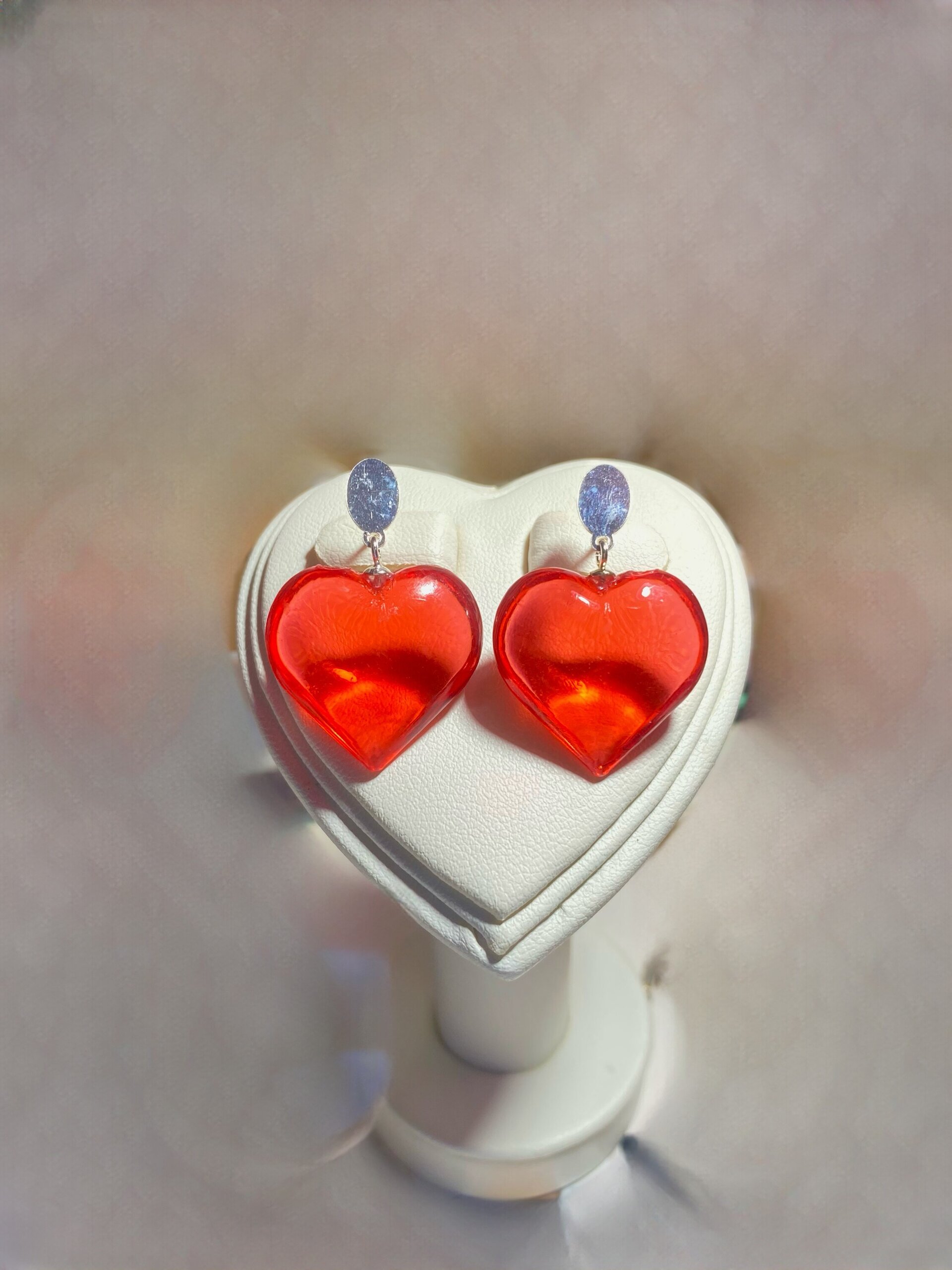 Pendientes de corazones rojos | Joyería de lujo para cada ocasión - 3