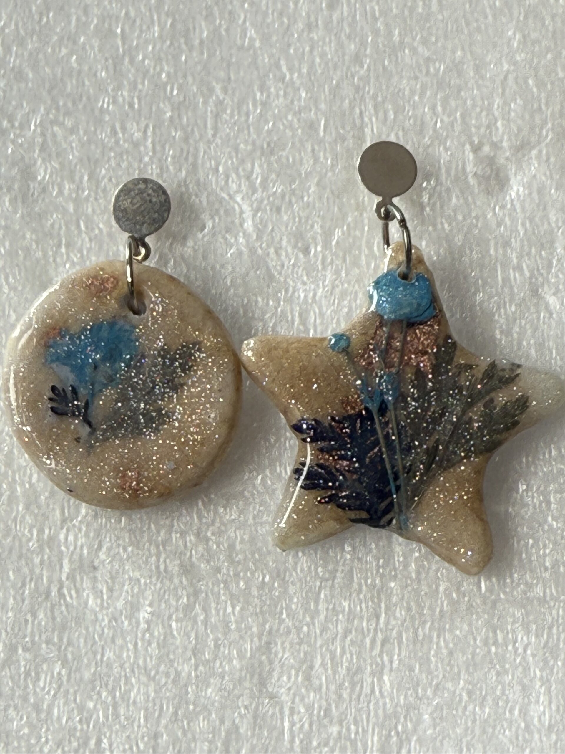 Pendientes duo artesanal | Diseño único hecho a mano - 5