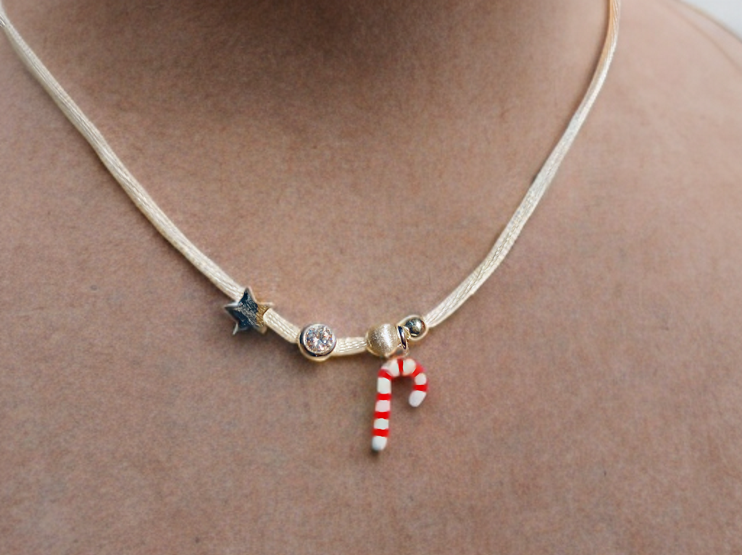 Collar Navideño con Bastón de Caramelo - 2