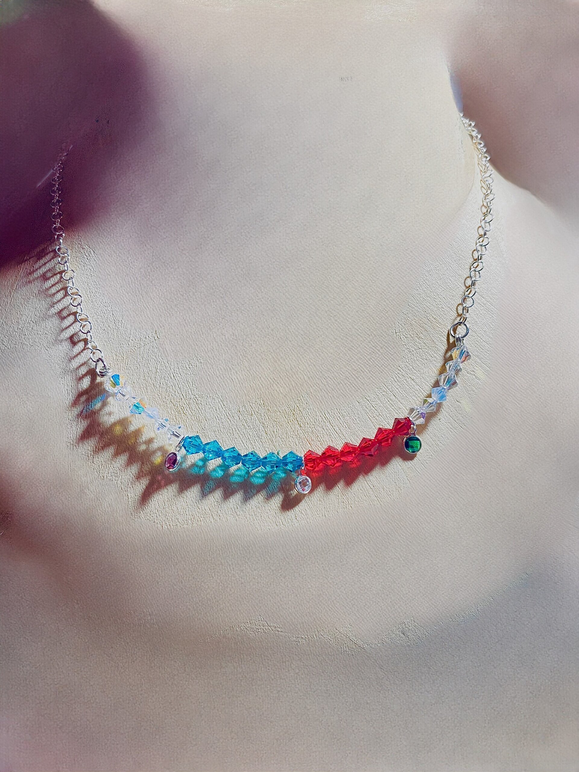 Collar de cristales Swarovski y circonitas - 3