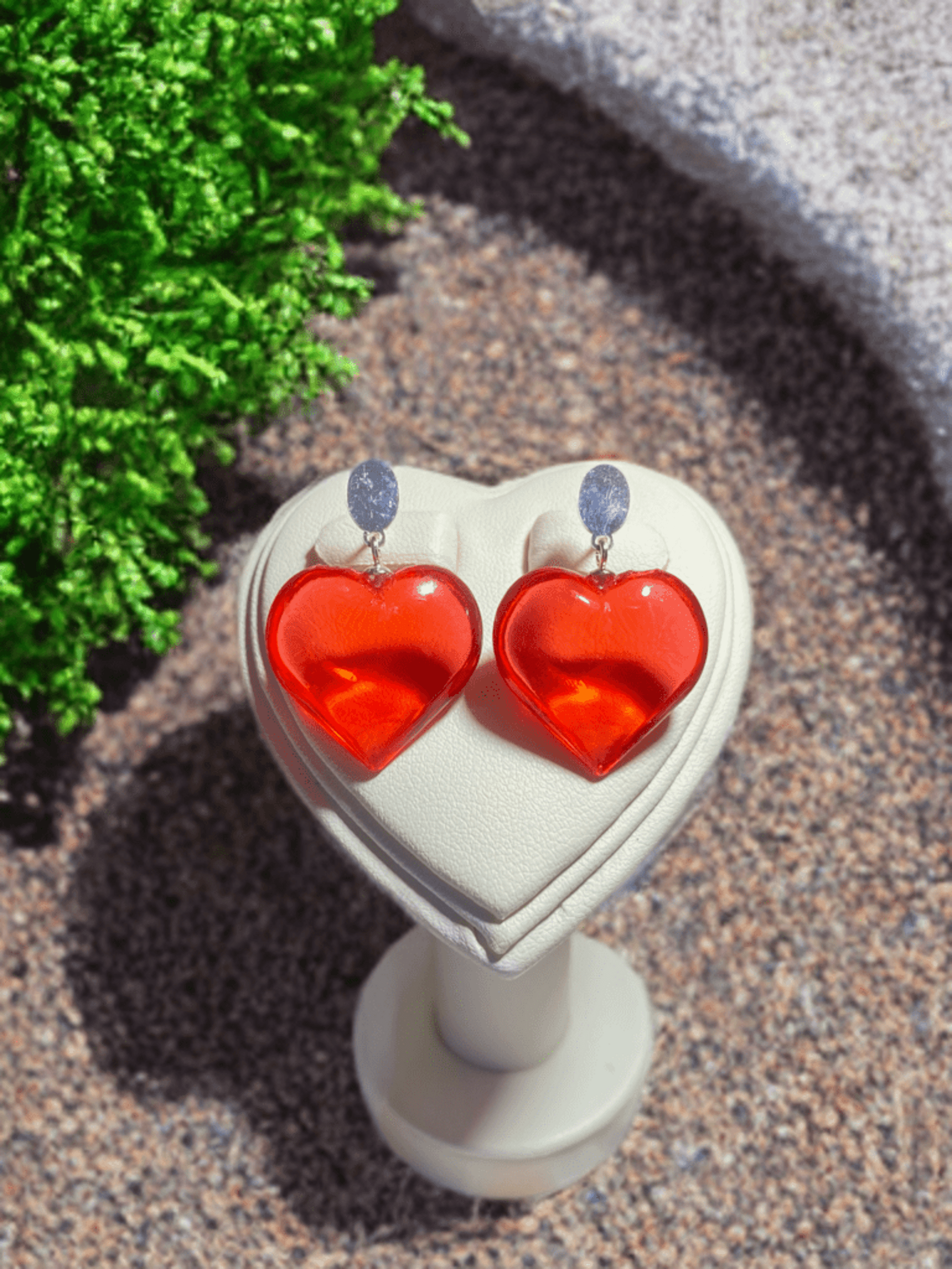 Pendientes de corazones rojos | Joyería de lujo para cada ocasión - 2