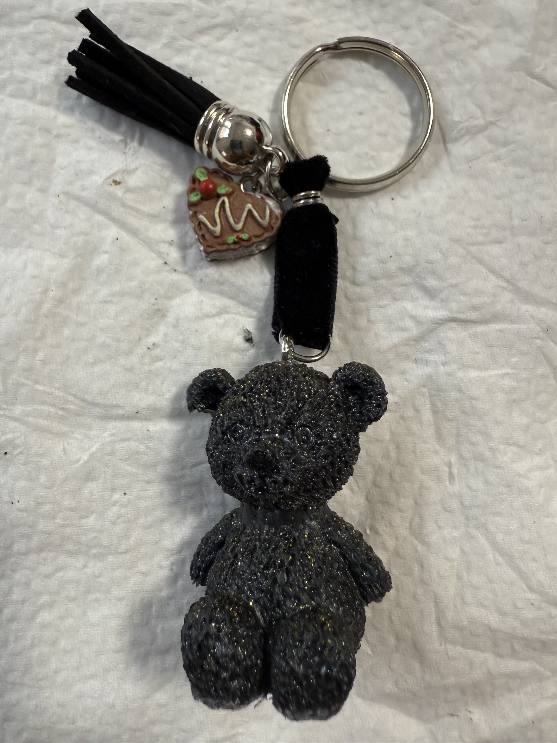 🔹 Dulzura que Dura: Llaveros Osito de Resina con Brillo - 4